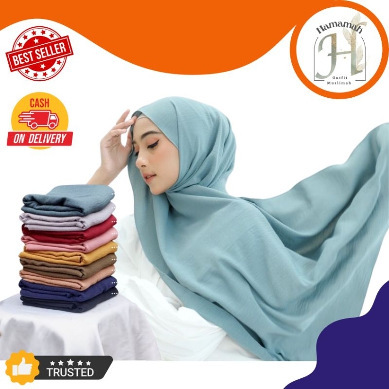 PASHMINA SHAWL HIJAB RINGAN ADEM / ANNISA SHAWL AIRFLOW CRINKLE / PASHMINA SYARI / PASHMINA JUMBO SY