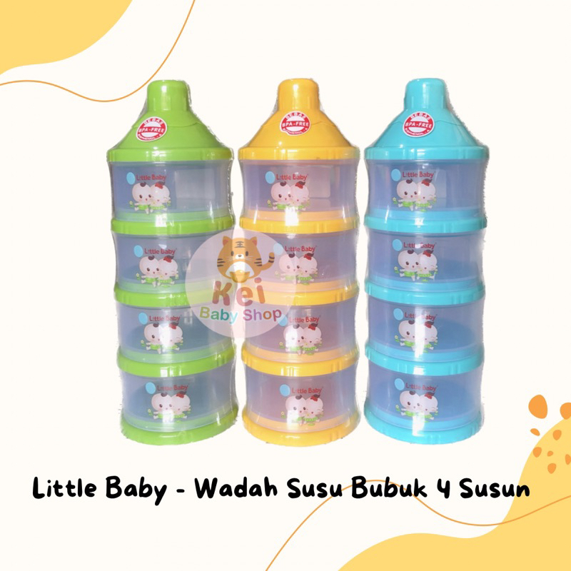 Wadah Susu Bubuk Bayi 4 Susun Little Baby / Kontainer Susu Bayi