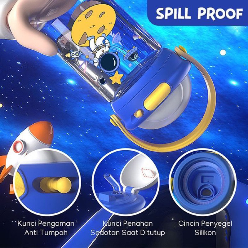 PROMO MITRA TERLARIS - Astronaut Straw Cup 360ml | Botol Minum Anak - Sippy Cup