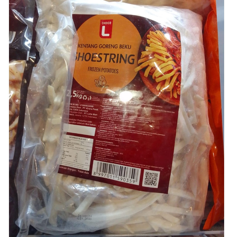 

Shoestring 2,5kg Premium Kentang Goreng Beku French Fries