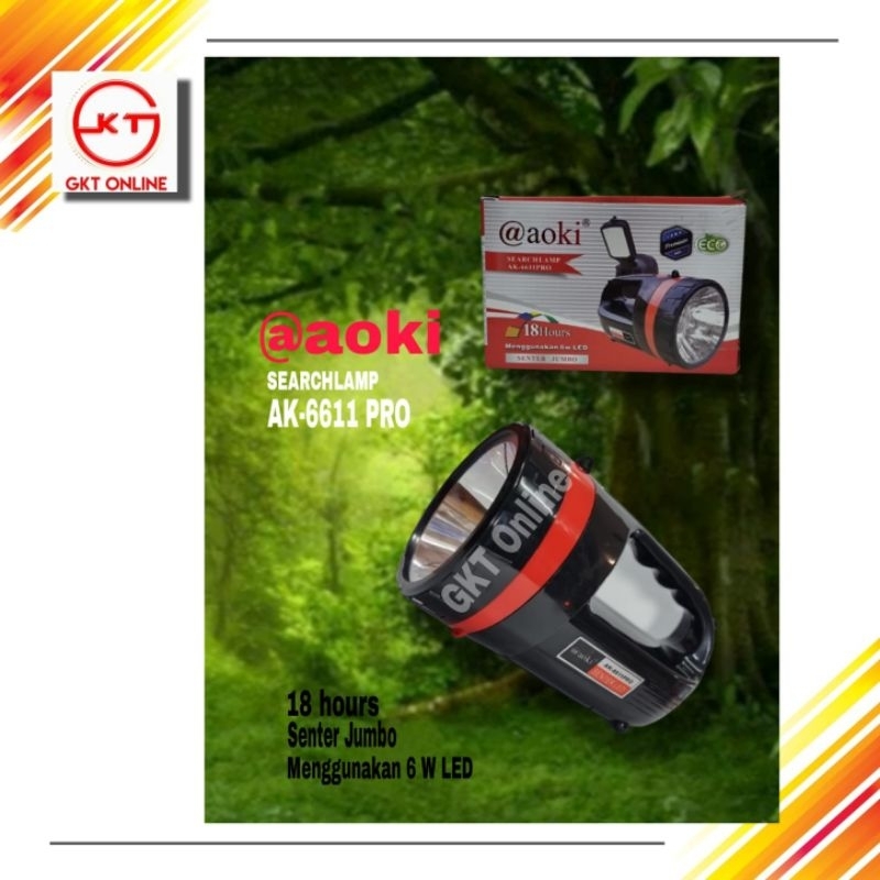 Senter Aoki LED + Lampu Meja / Senter Lampu LED Emergency Aoki AK-6611PRO