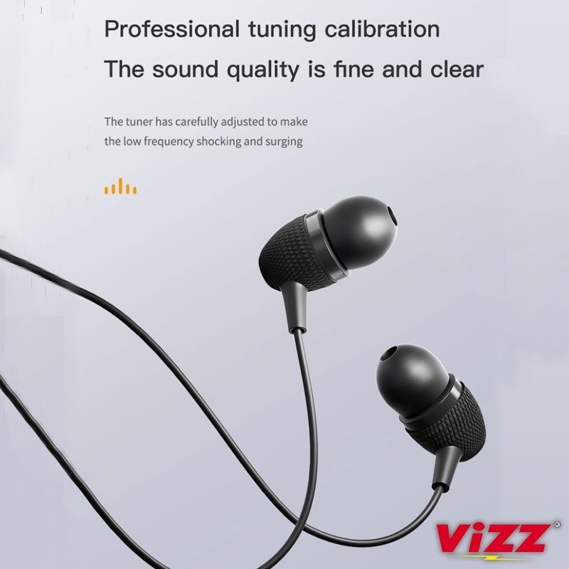 1 Pcs Headset Vizz E03 Powerfull BASS 120mm Handsfree Vizz SUPER BASS