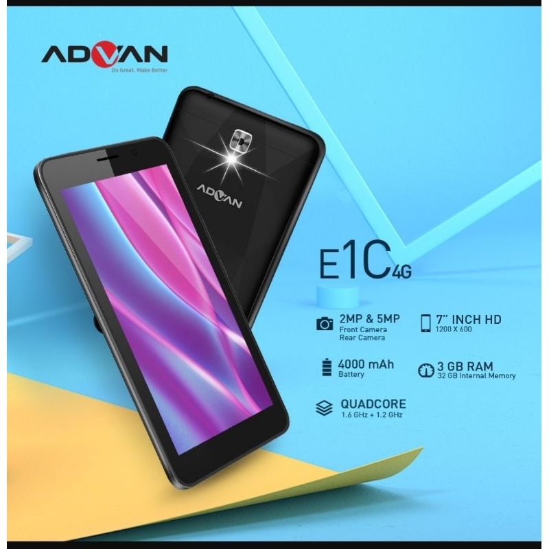 Tablet Advan tab 7 belajar/E1C 4G, ram 3gb internal 16Gb/32Gb android 9.0 normal preloved