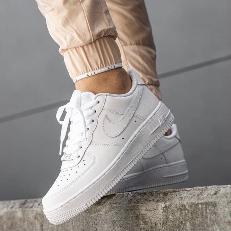 sepatu sneakers air force 1 one full white putih pria dan wanita gaya masa kini terlaris