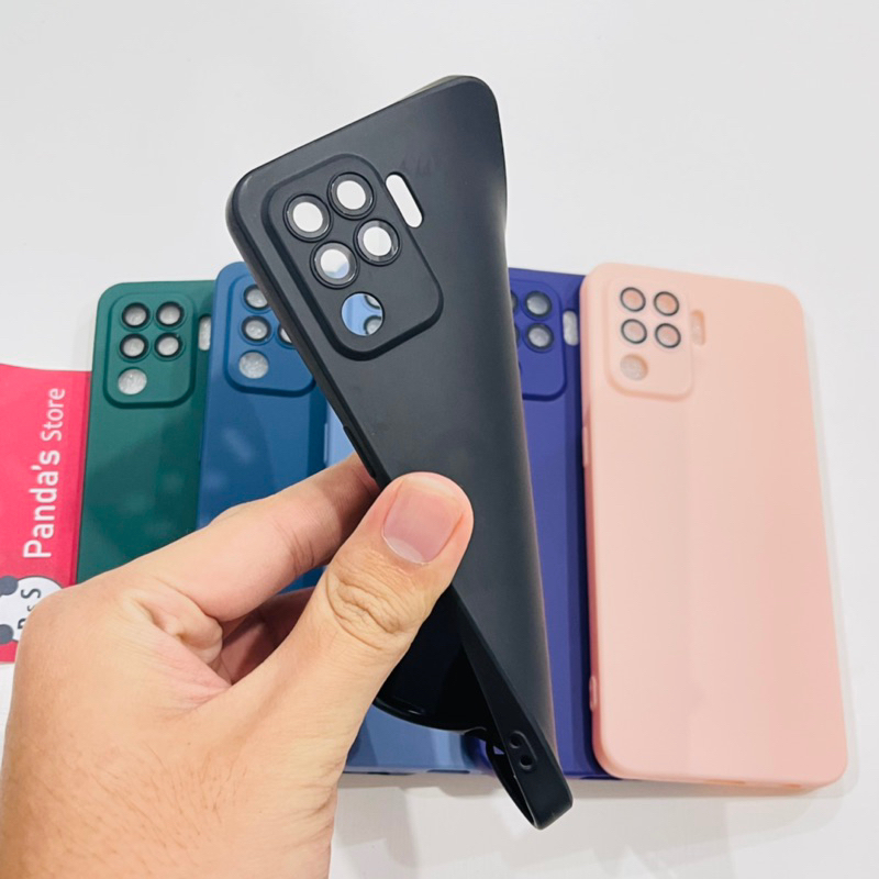 Case Oppo Reno 5F , A94 Lenspro Makaron Full Color Softcase Pro Lensa