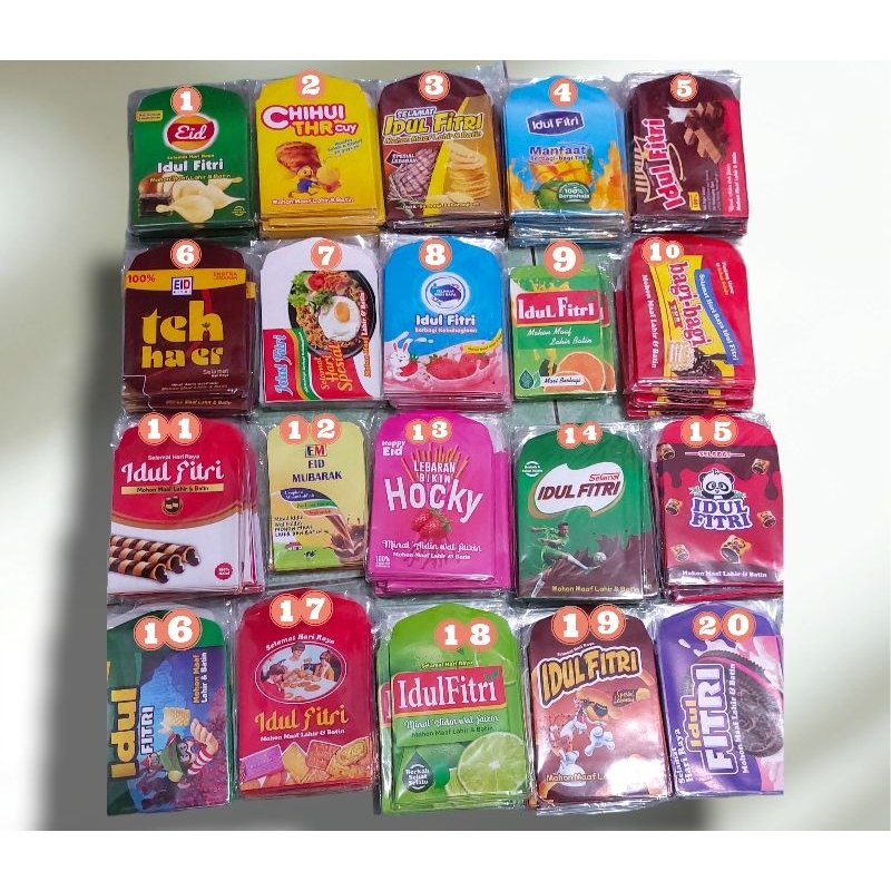

Angpau Lebaran - Amplop Lebaran Motif Snack - Amplop lebaran kekinian lucu murah- Amplop uang 1pack 10pcs
