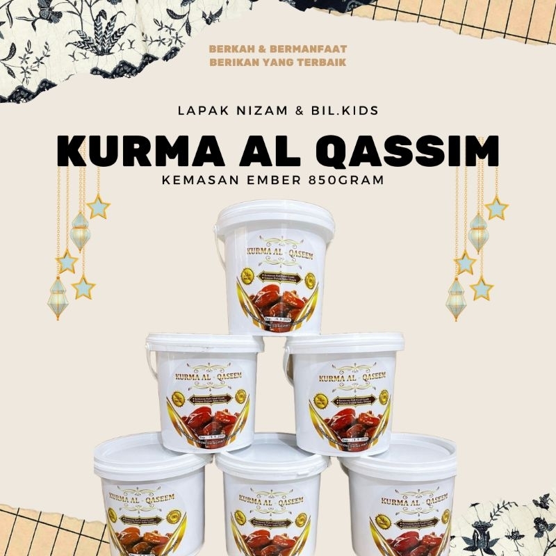 

Kurma Al-Qassem Kemasan Ember 850gr