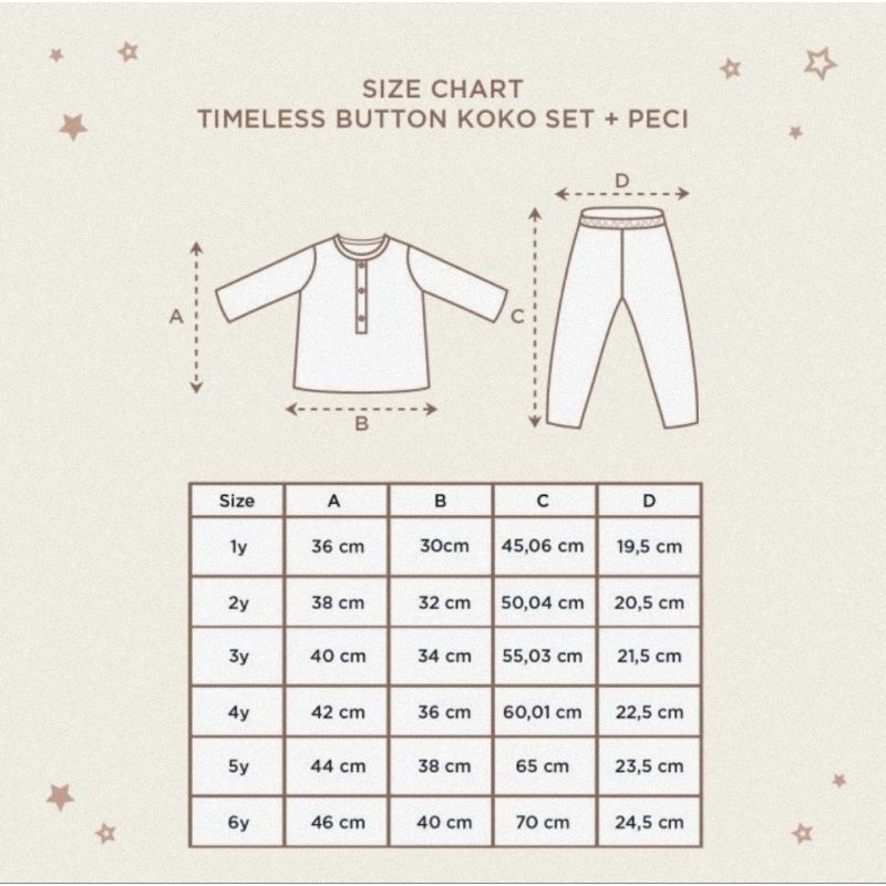 Little Palmerhaus Timeless Button Koko + Peci Set - Setelan Koko Anak