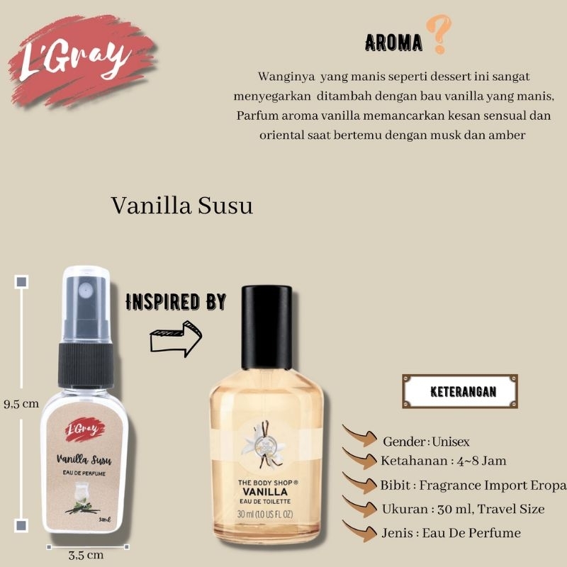 L'Gray Perfume Fragrance 30ml Parfum unisex travel size parfum wangi parfum badan L'Gray Parfum