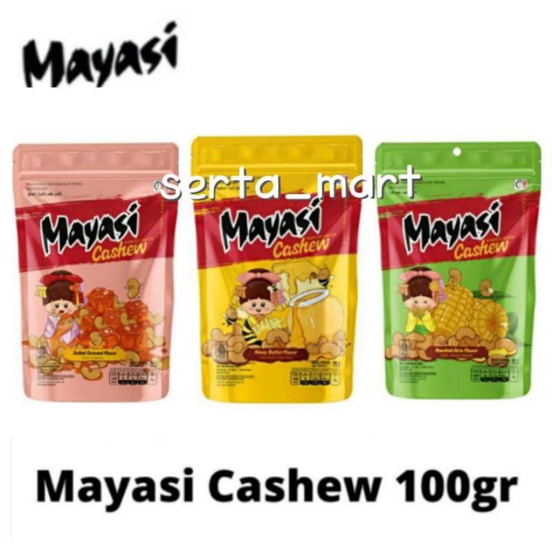 

Mayasi Cashew 100gr - Mayasi Kacang Mede Salted Caramel / Honey Butter / Roasted Corn