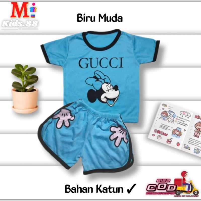 Setelan Playset Cupa Cup Baju Anak MICKEY /Set Anak Balita/Setelan Anak Unisex  Buat Usia 0-4 tahun