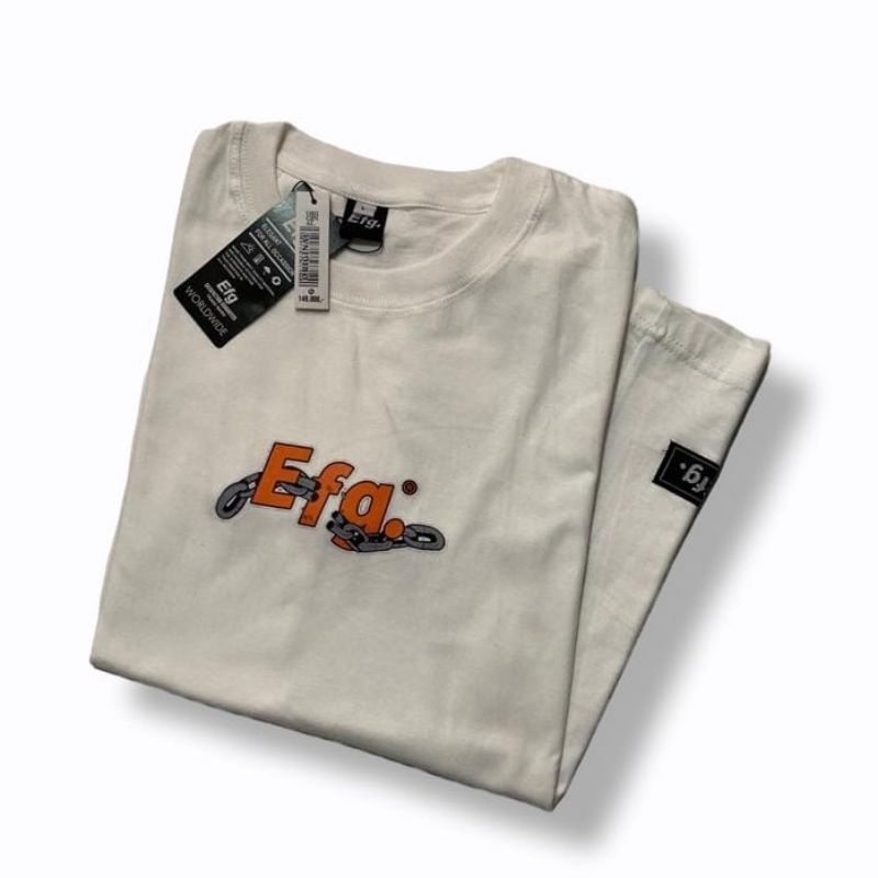 Kaos atasan T-shirt pria/wanita efg Logo Chain lengan pendek