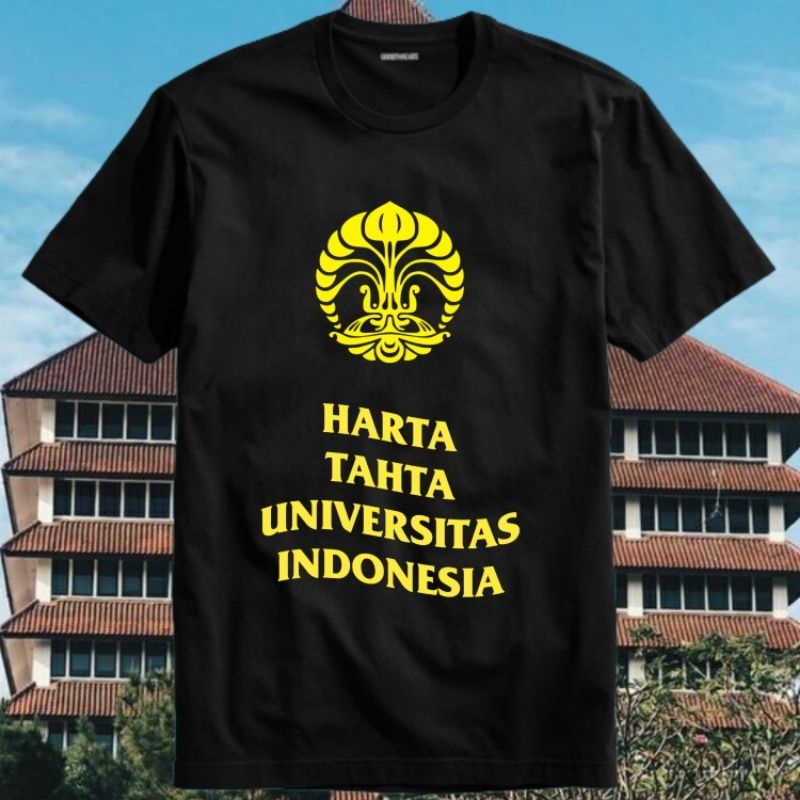 Kaos Baju Tshirt Pria Laki Cowok Cewek Perempuan Unisex Dewasa Custom Kampus Harta Tahta Universitas