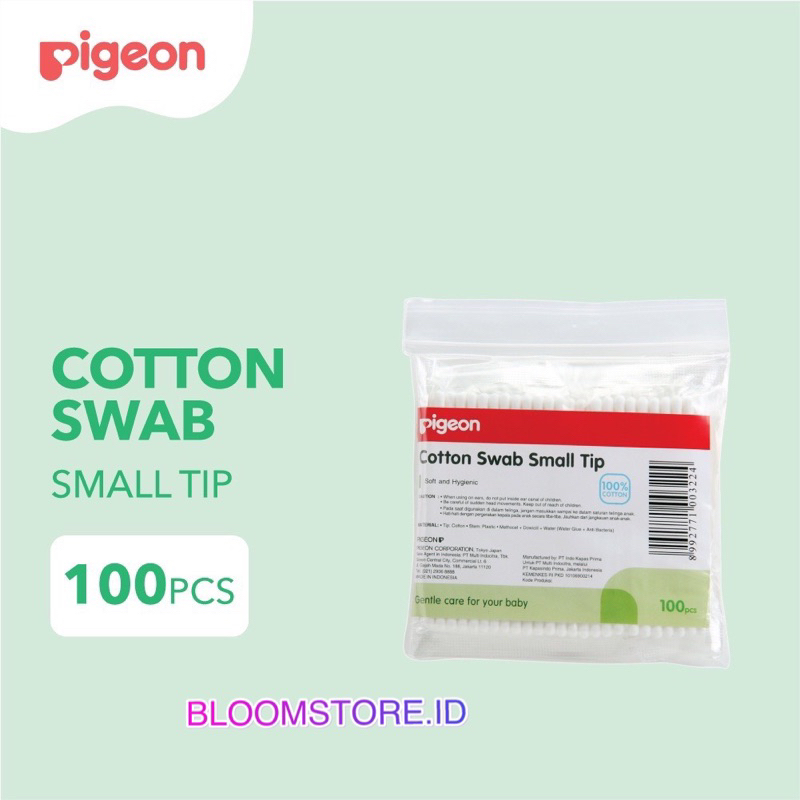 PIGEON Cotton Bud Buds Swab Small Tip Isi 100 100s Korek Kuping Regular Reguler