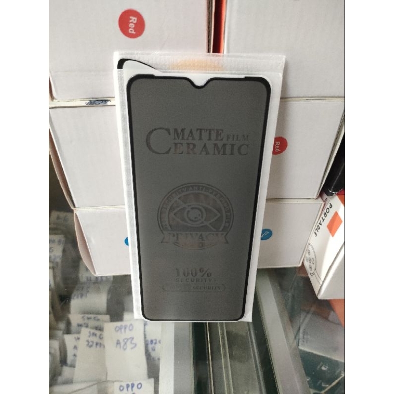 TG Tempered Glass Ceramic Spy Samsung A035F Anti Gores Matte Full Layar