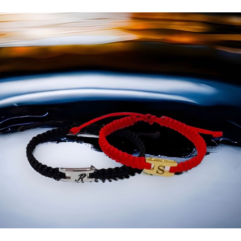 gelang titanium huruf model serut