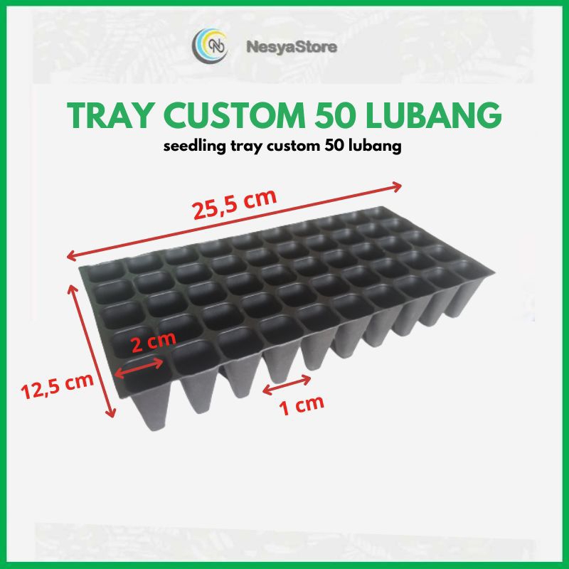 Tray Custom Pot Tray Semai Benih 50 Lubang Skala Hobi - Tray Semai