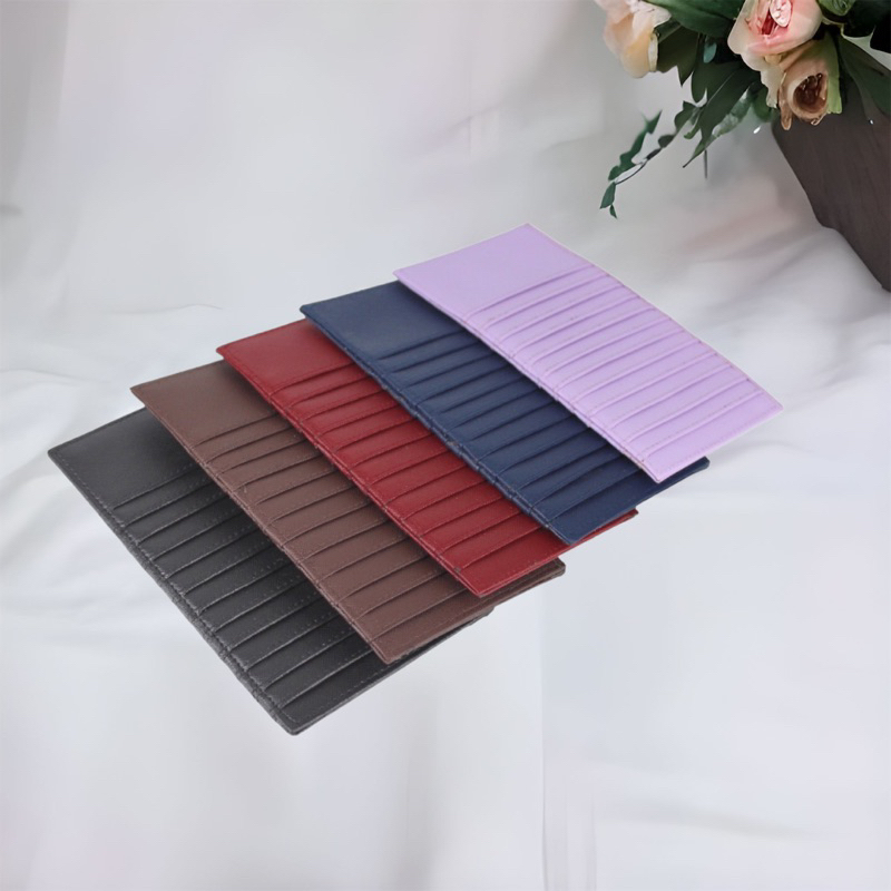 Dompet Kartu - Slim Card Holder Wanita Dompet Kartu Tipis 24 kartu + slot uang
