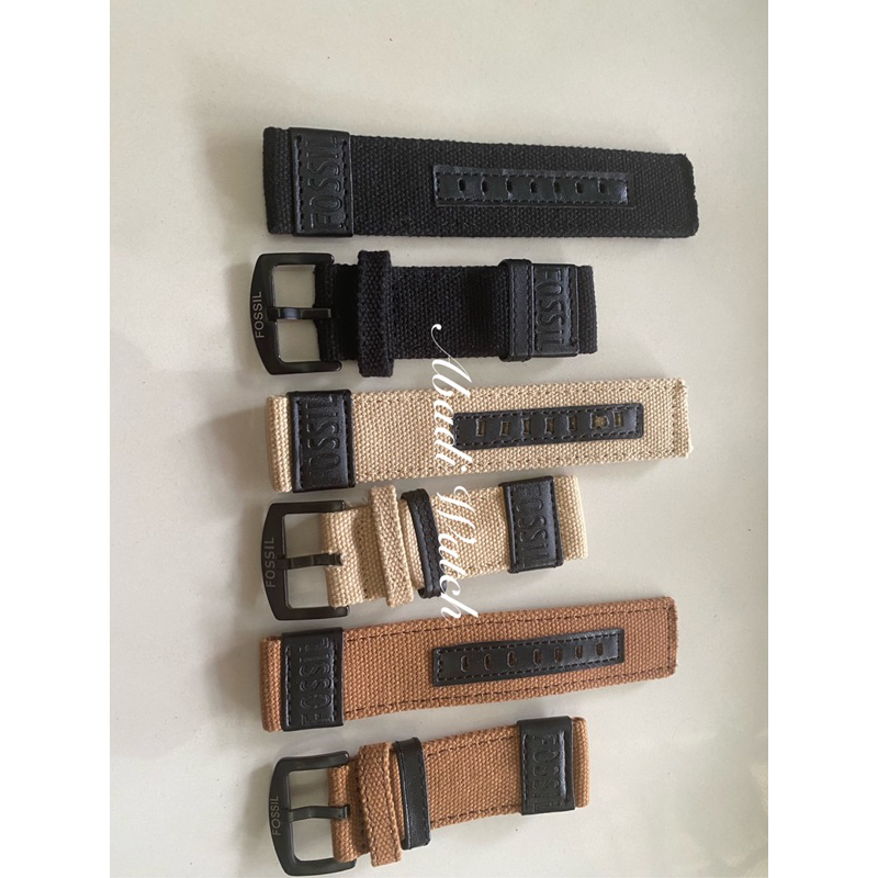 Strap tali jam tangan kanvas fossil UK 24mm 24mm Strap kanvas fossil original