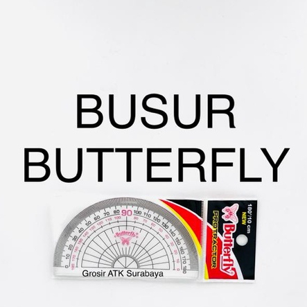 

BUSUR BUTTERFLY 180 DERAJAT / Penggaris BUSUR BUTTERFLY 180 Derajat 10 CM