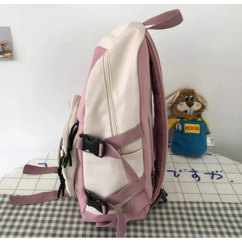 RaidStore93-tas ransel milk tea/tas sekolah anak perempuan/tas punggung wanita