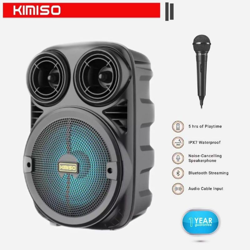 Speaker Bluetooth Karaoke Portable Extra Bass Gratis Microphone type 338 series 3381 6.5 Inch