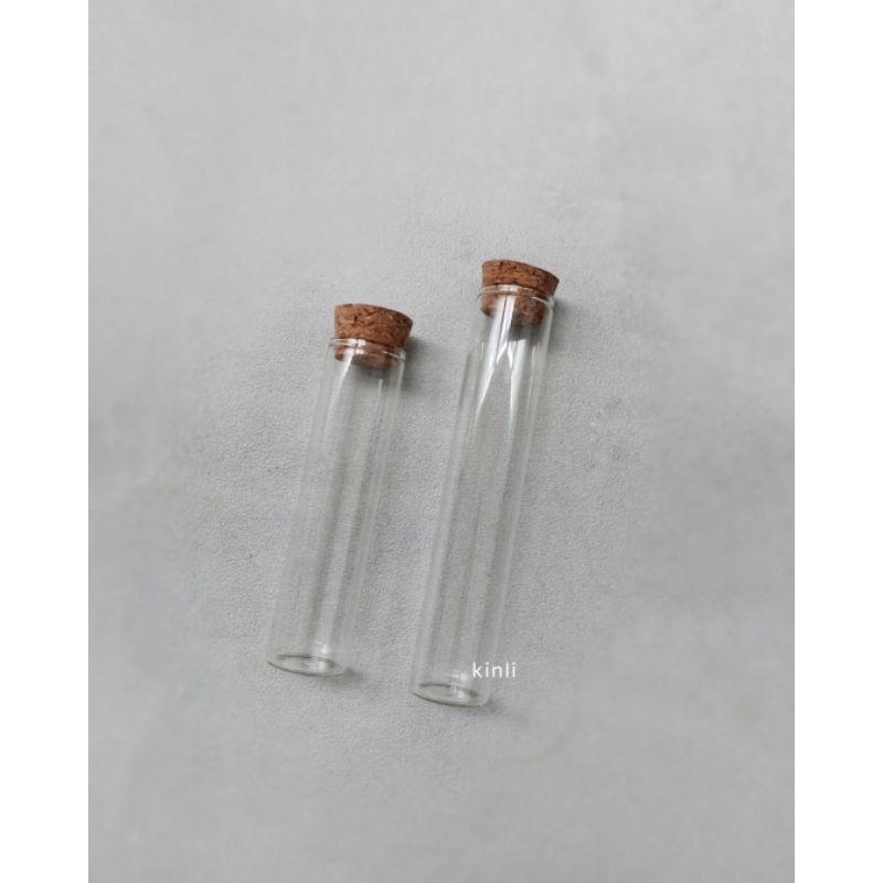 cylinder glass tube cork lid tabung kaca silinder toples serbaguna