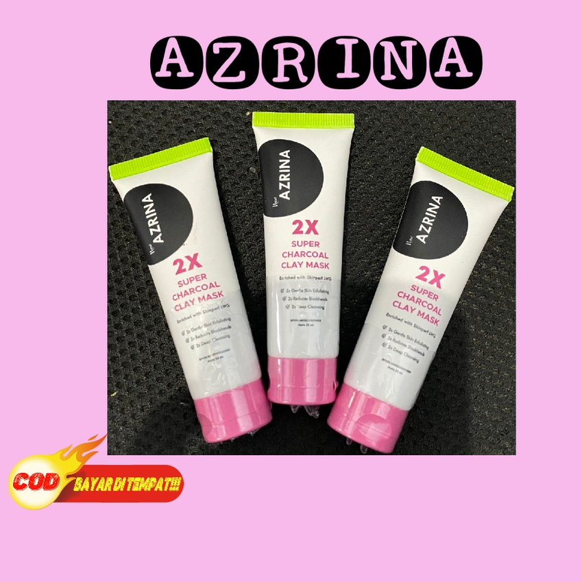 2X super charcoal clay mask (AZRINA)