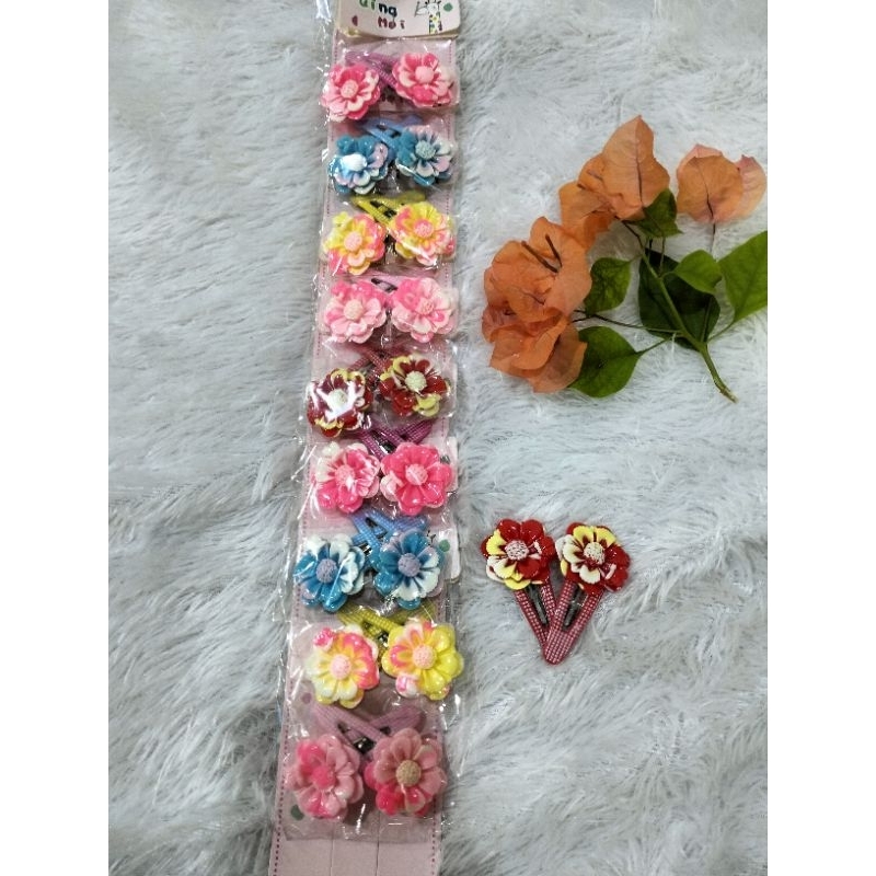 jepit bunga tebal cantik sepasang isi 2pcs