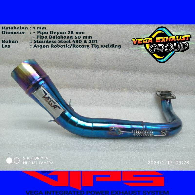 leher knalpot bluemoon tailook BEAT FI/KARBU/STREET header knalpot racing bluemoon SCOOPY OLD/FI/GEN
