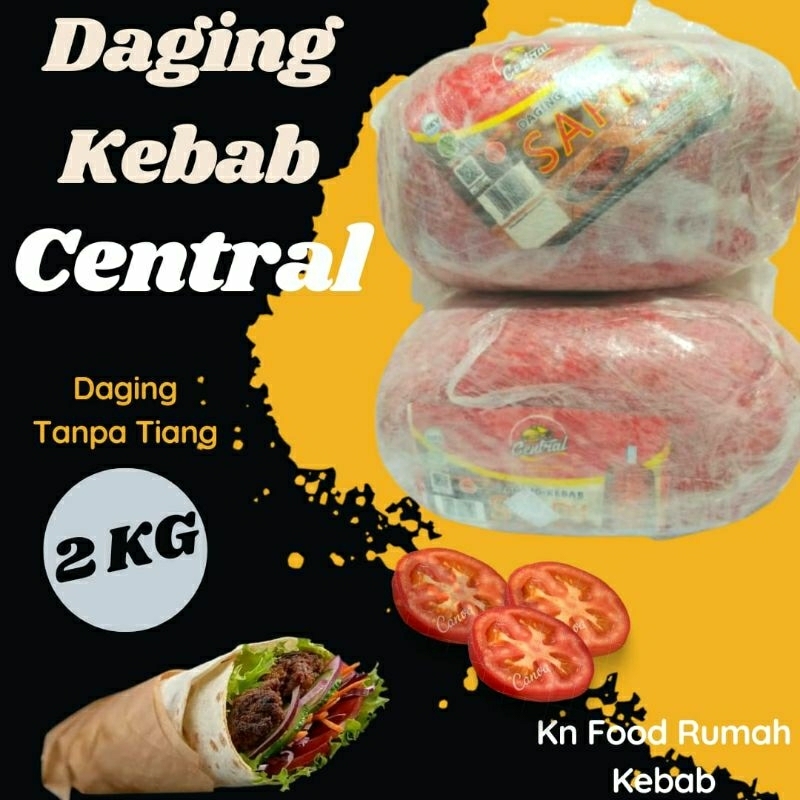 

Daging kebab central 2kg tanpa tiang