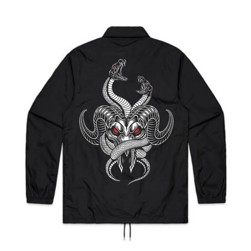 COACH JAKET BAND DEADSQUAD | JAKET DEADSQUAD | JAKET METAL | WINDBREAKERS DISTRO HITAM CJ DEADSQUAD 