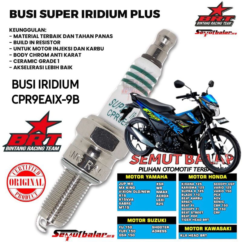 BUSI SATRIA FU FI 150 ORIGINAL BRT RACING BUSI SATRIA FU 150 BRT RACING ORIGINAL BUSI SUPER IRIDIUM 
