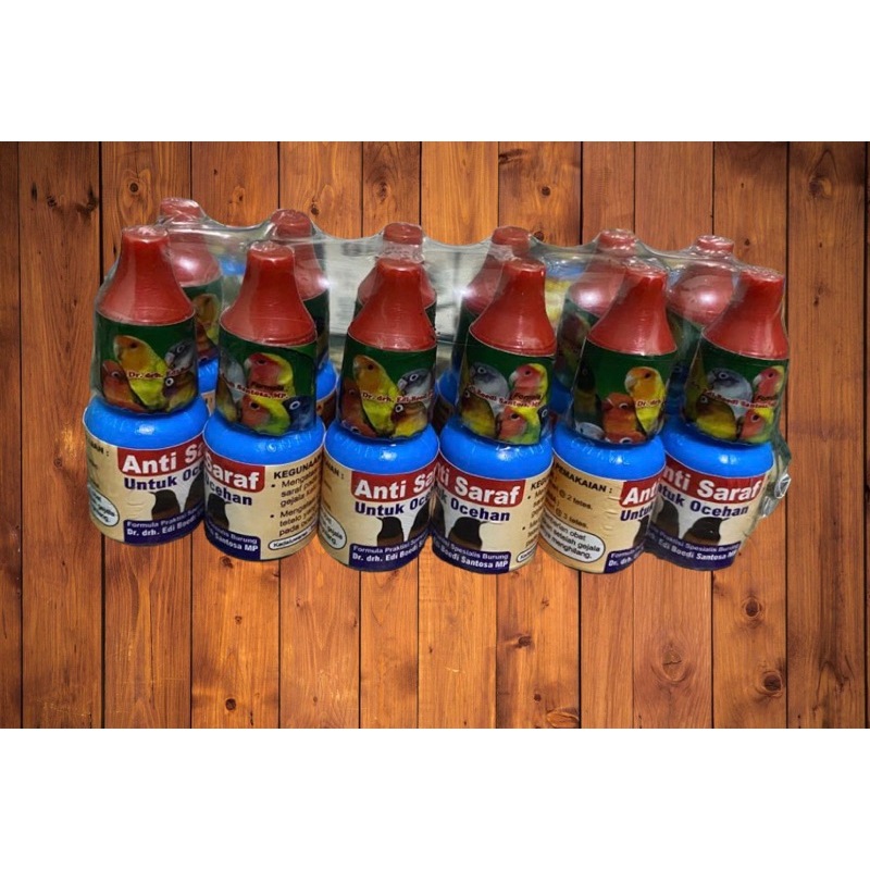 Anti saraf(1 PACK/12 BIJI)Obat Buat Burung Ocean Sakit Tetelo Murai Kenari pleci Dr edi