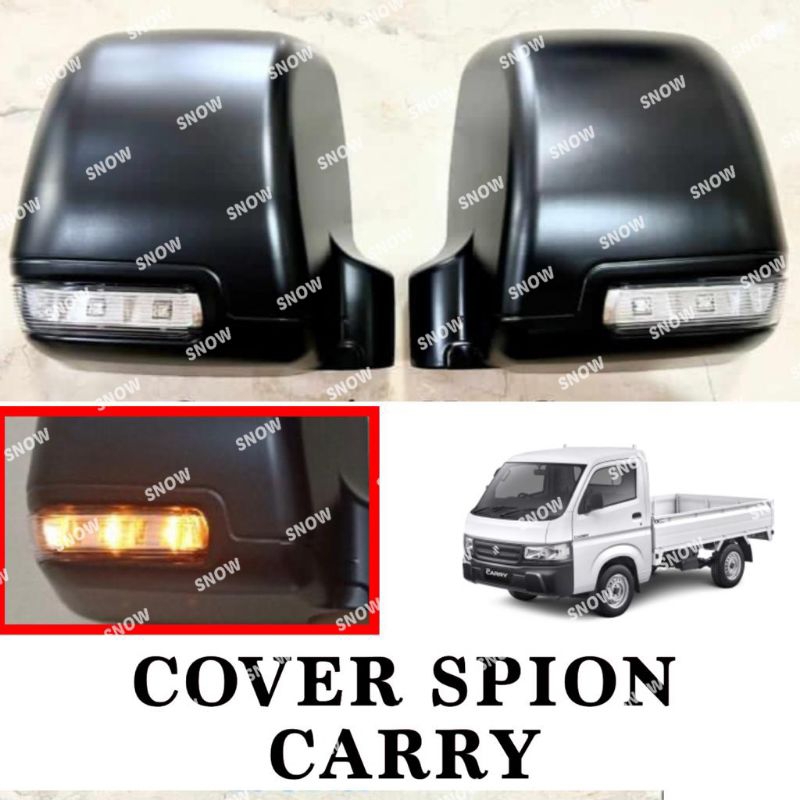 Cover Spion Lampu LED Mobil New Carry 2021 2022 2023 Up Hitam Carbon