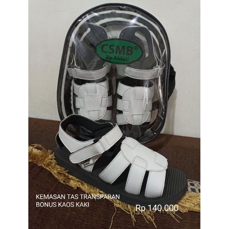 Sepatu Sendal Haji ALDINI CSMB by Aldini BR01 Free Tas transparan/tas spunbond dan Kaos Kaki