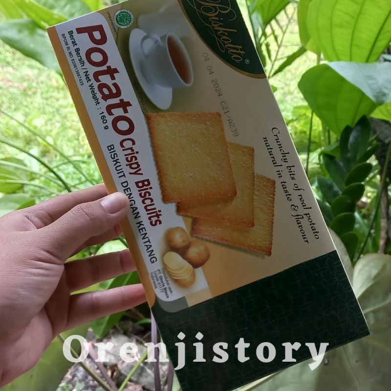 

Biskotto Potato crispy dan sweet potato biscuit kentang 160 gram