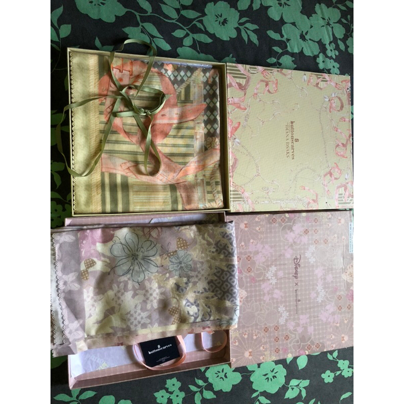 preloved buttonscarves chain 1 black BS PL buttonscarves malaya magenta, holiday deepblue, elmar str