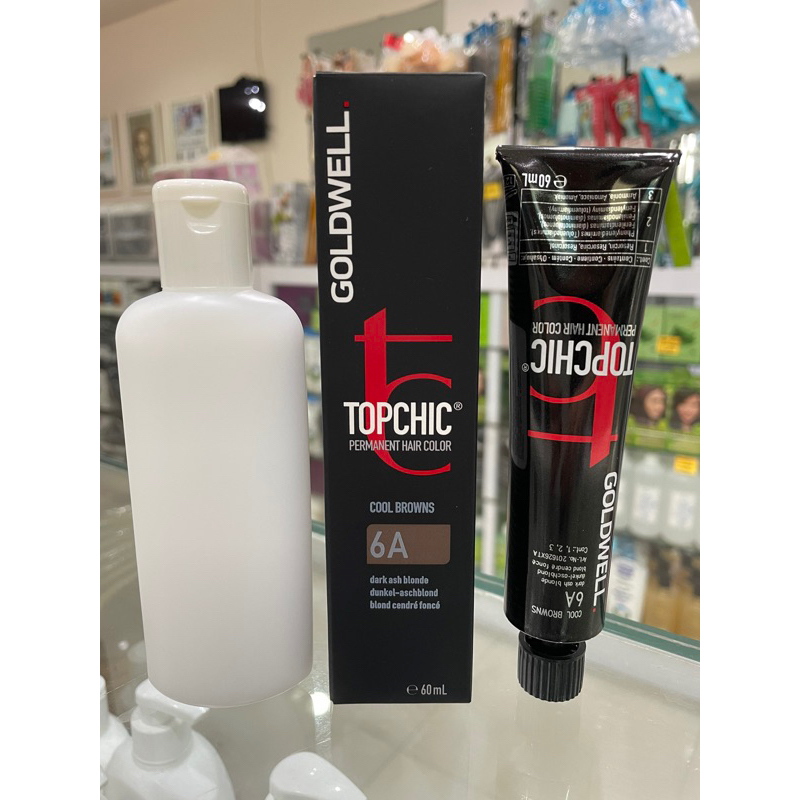 Goldwell Topchic Hair Color 60ml &amp; Oxydant 120ml Kode 6A