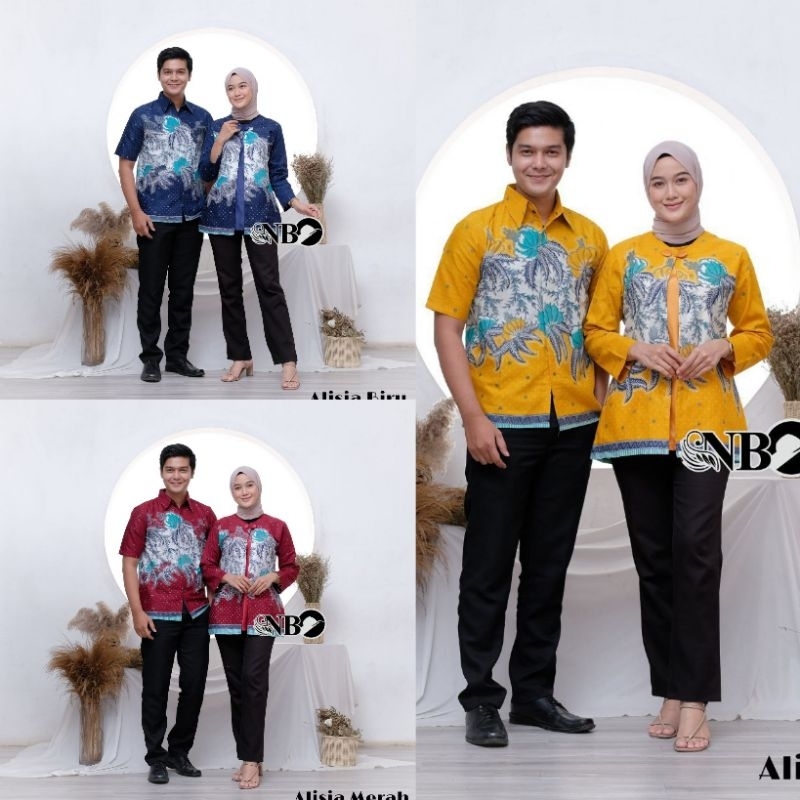 COUPLE HEM BLUS MODERN BATIK COUPLE TERLARIS
