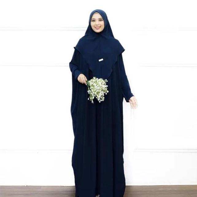 KADIJAH KAFTAN SET FREE KHIMAR Gamis syari Bahan Kringkle Airflow premium