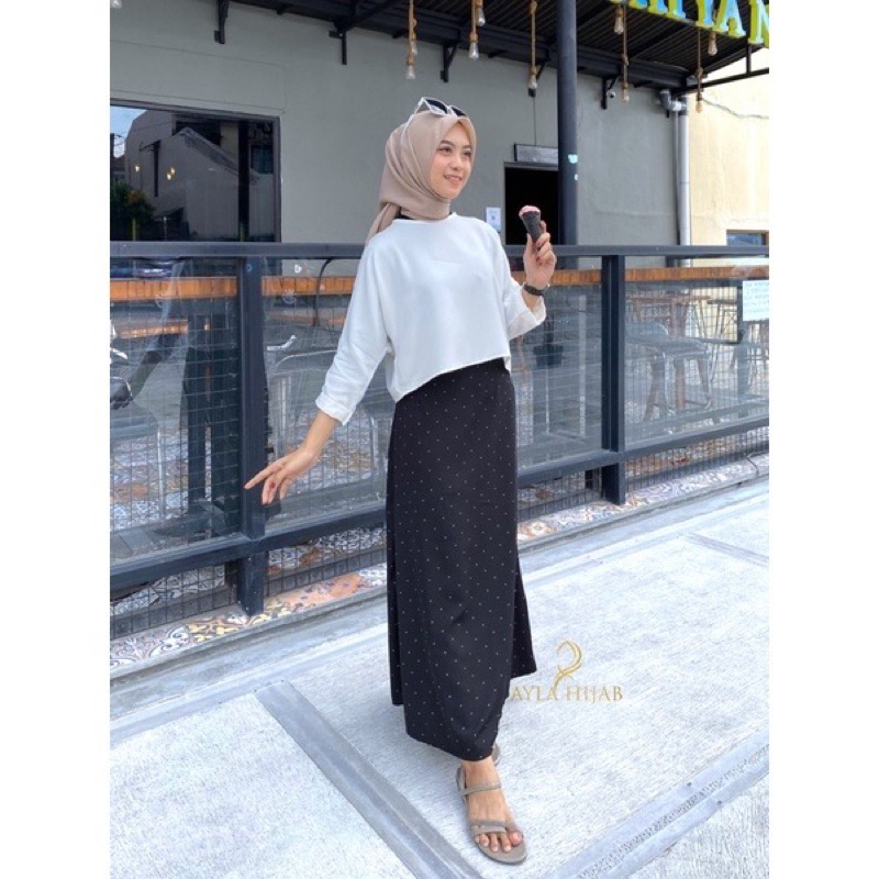 LUNA CROPTOP - ATASAN BLOUSE OVERSIZE BATWING