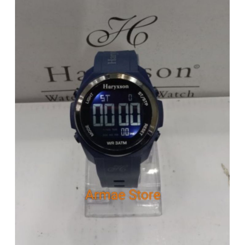 Jam Tangan Haryxson Original Pria Wanita Digital Tali Rubber Waterproof Bisa Dibawa Berenang