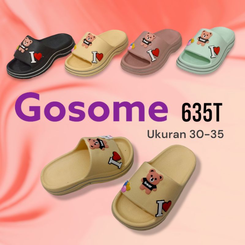 Sandal Selop Bear Anak Perempuan, Slop Gosome 635T