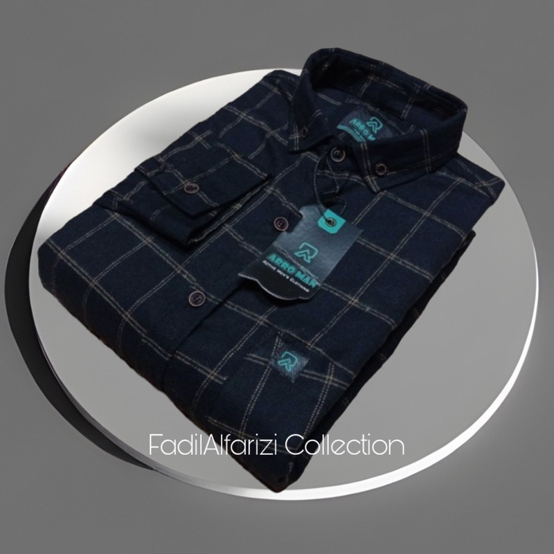 Kemeja Flanel Impor Pria Garis Abu Distro Flannel Lengan Panjang Pria Kemeja Kotak Kotak Catur putih hitam Pria Lengan Panjang