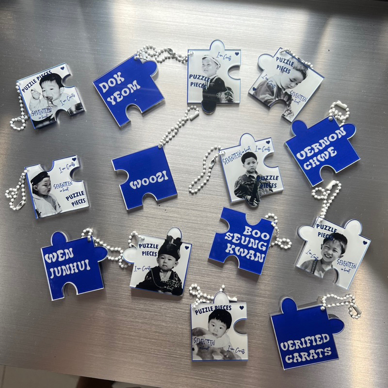 (PO 2 MINGGU) SEVENTEEN PUZZLE KEYCHAIN BABY ALL MEMBER