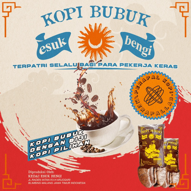 

kopi bubuk malang (dampit) jawa timur cap esuk bengi / 200g /500g / 1kg