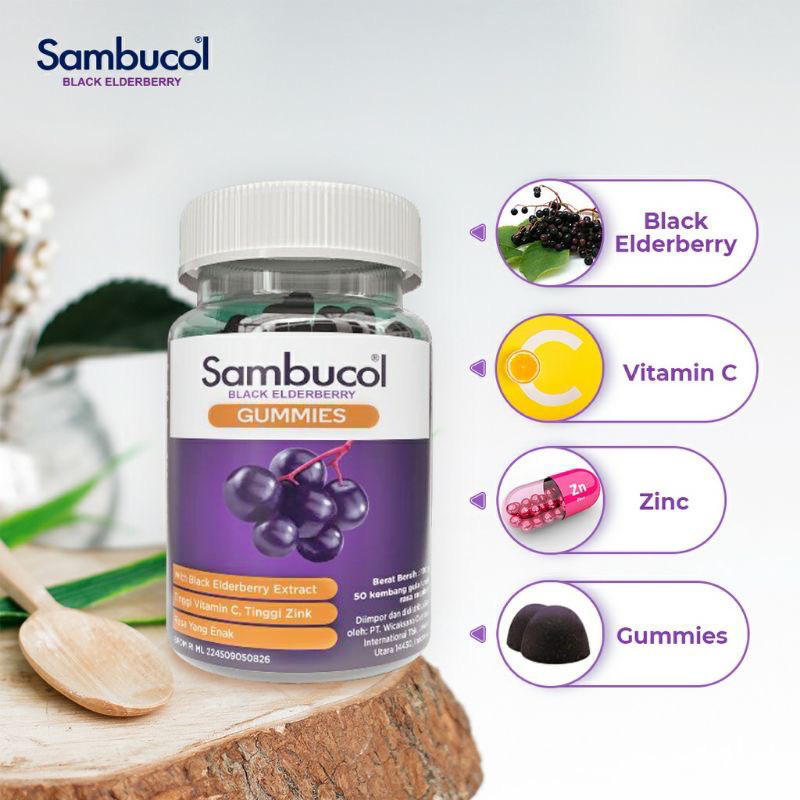 Sambucol Black Elderberry Gummies Kids 50 Caps Sambucol gummies