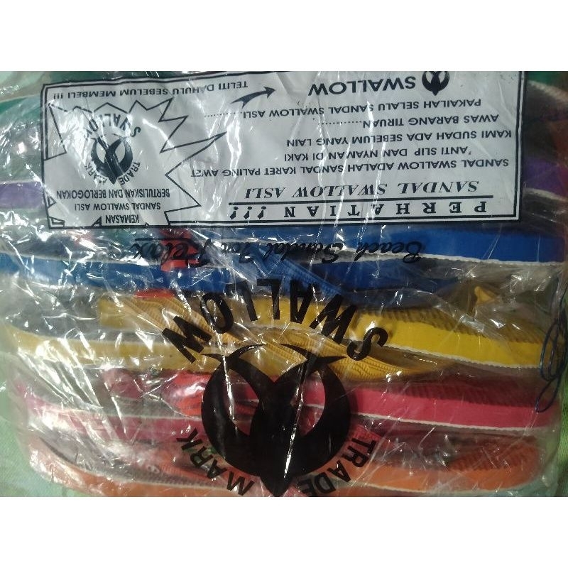 Sandal jepit Swallow seri 6 pcs  Setengah Lusin