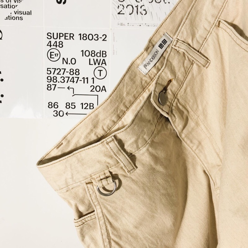 uniqlo jw anderson linen baggy pants